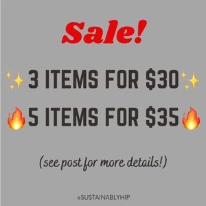 SALE: ✨3/$30 & 🔥5/$25​​